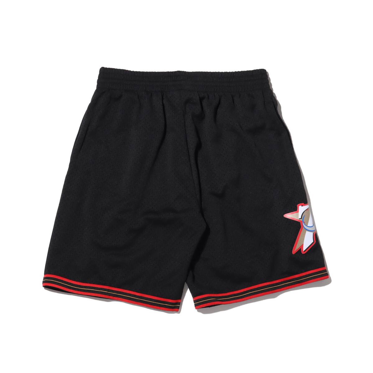 Mitchell & Ness NBA SWINGMAN ROAD SHORTS 76ERS 00-01 BLACK 20SU-Iの画像