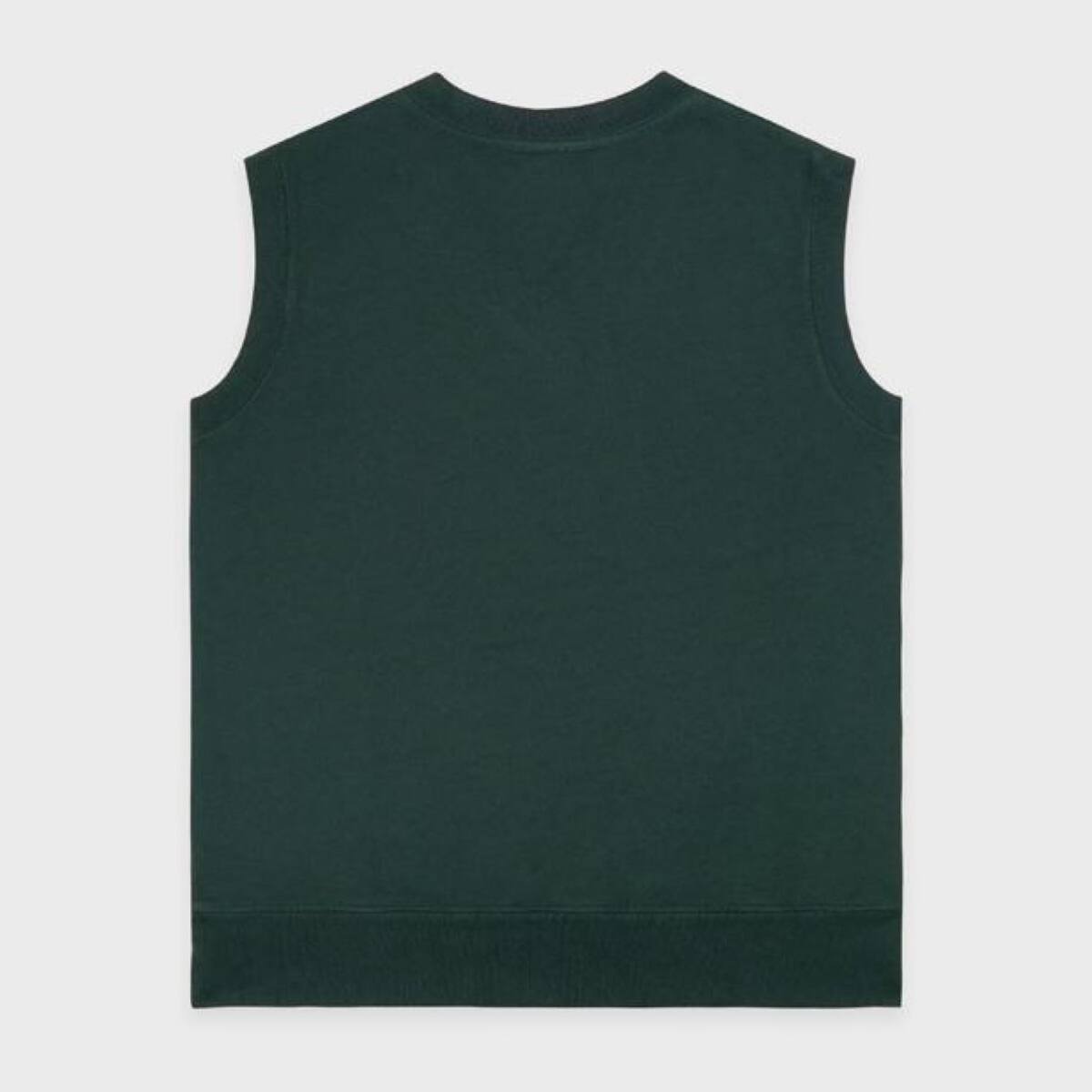 SPORTY＆RICH Yankees Serif V-Neck Vest Forest White の画像
