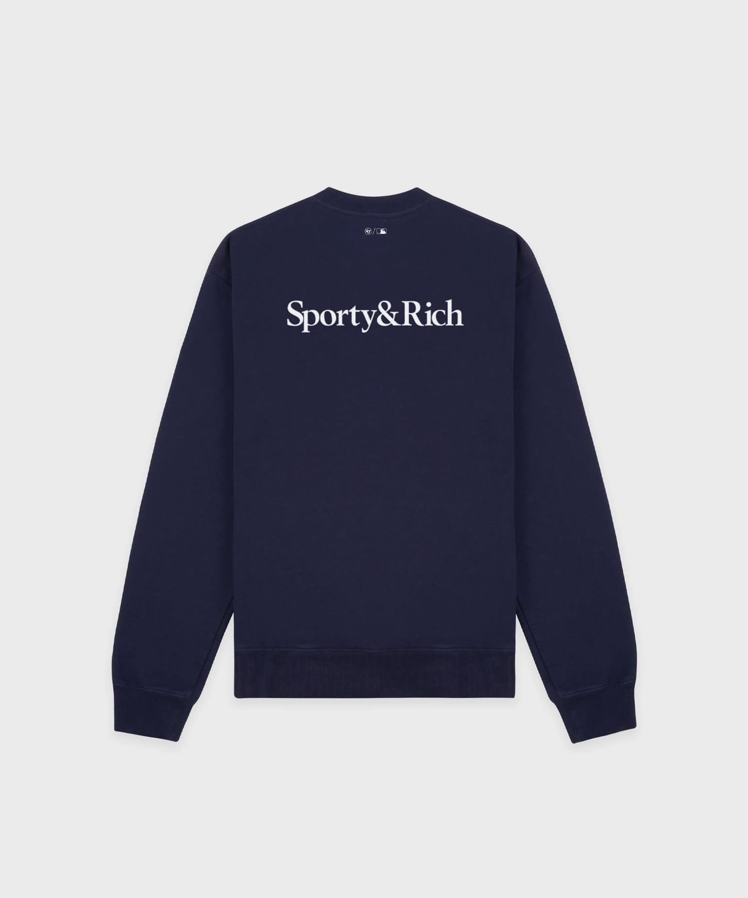 SPORTY＆RICH Yankees Serif Crewneck Dark Navyの画像