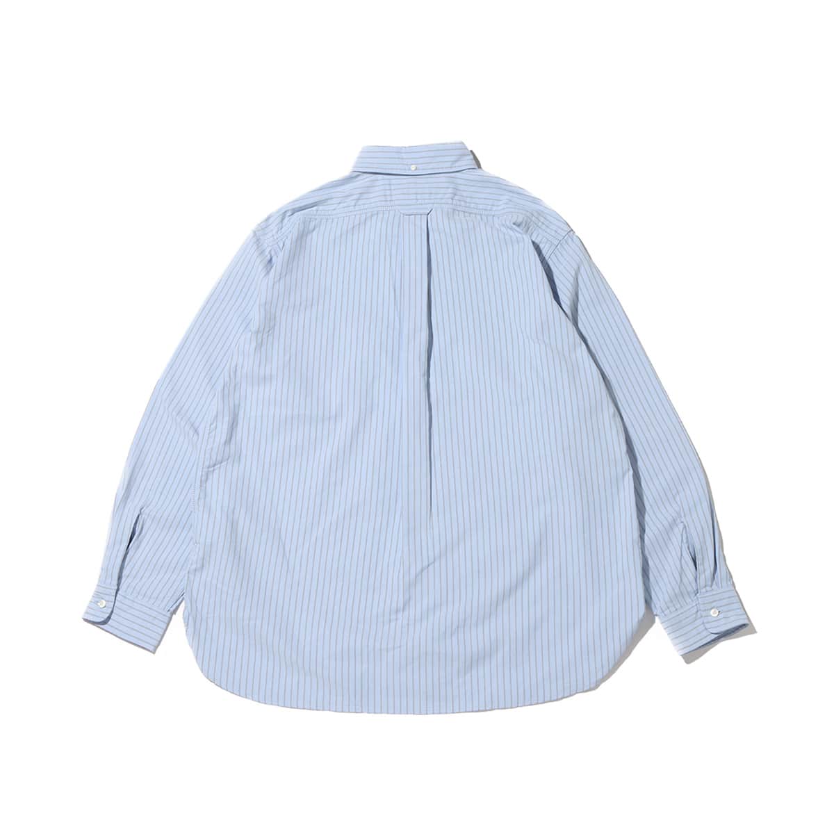 nanamica Button Down Stripe Wind Shirt Sax 24SP-I