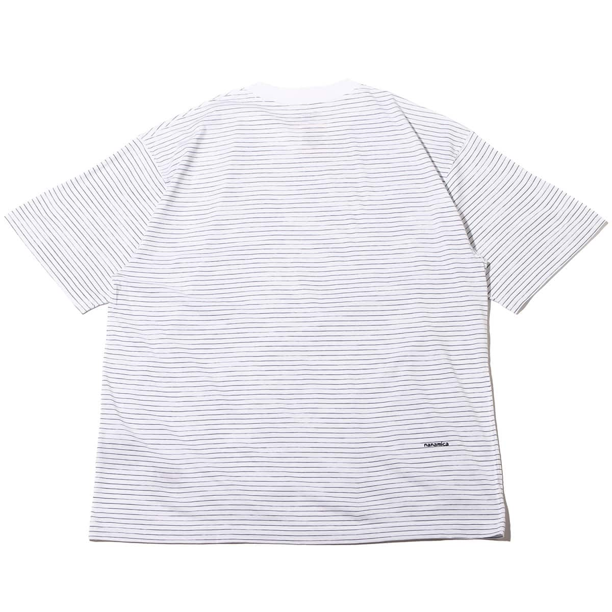 nanamica OOAL KODENSHI Stripe H/S Tee White 23SP-I