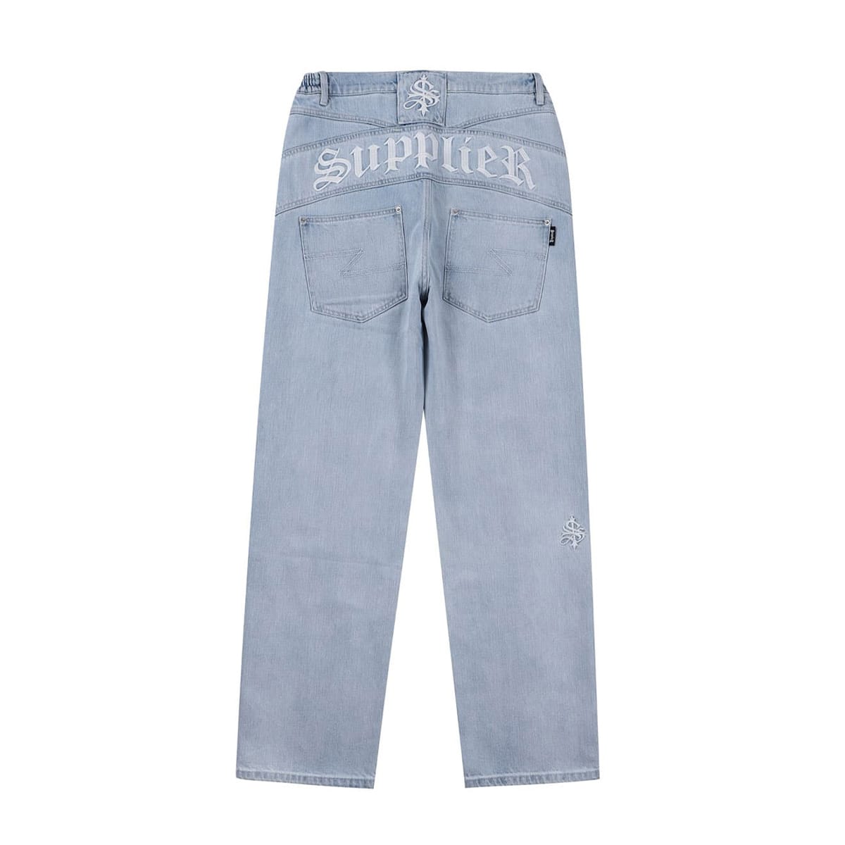 SUPPLIER SLIPPED BACK LOGO DENIM -BLACK- - デニム/ジーンズ