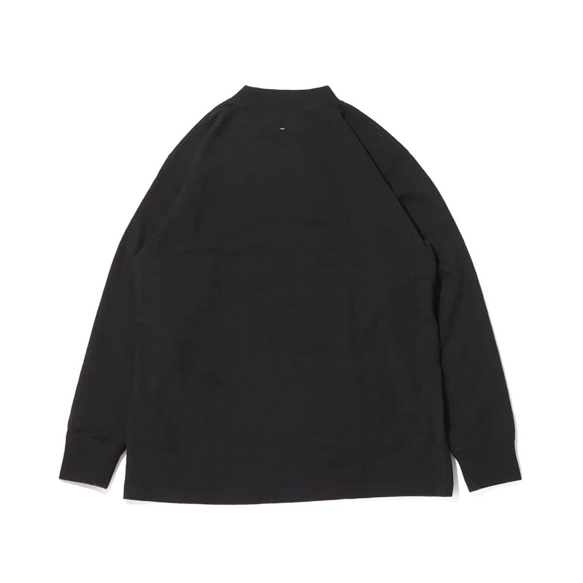 snow peak Recycled Cotton Heavy Mockneck L/S T shirt Blackの画像