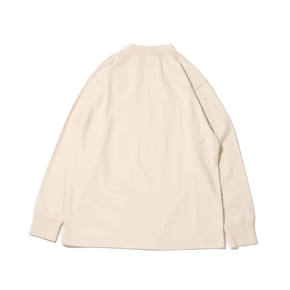 snow peak Recycled Cotton Heavy Mockneck L/S T shirt Ecruの画像