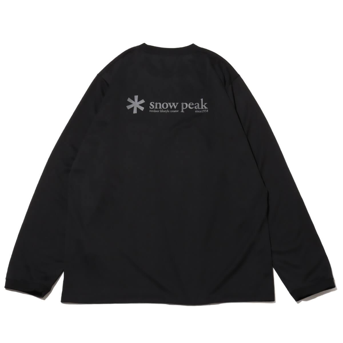 snow peak Insect Shield Long Sleeve T-Shirt Black の画像