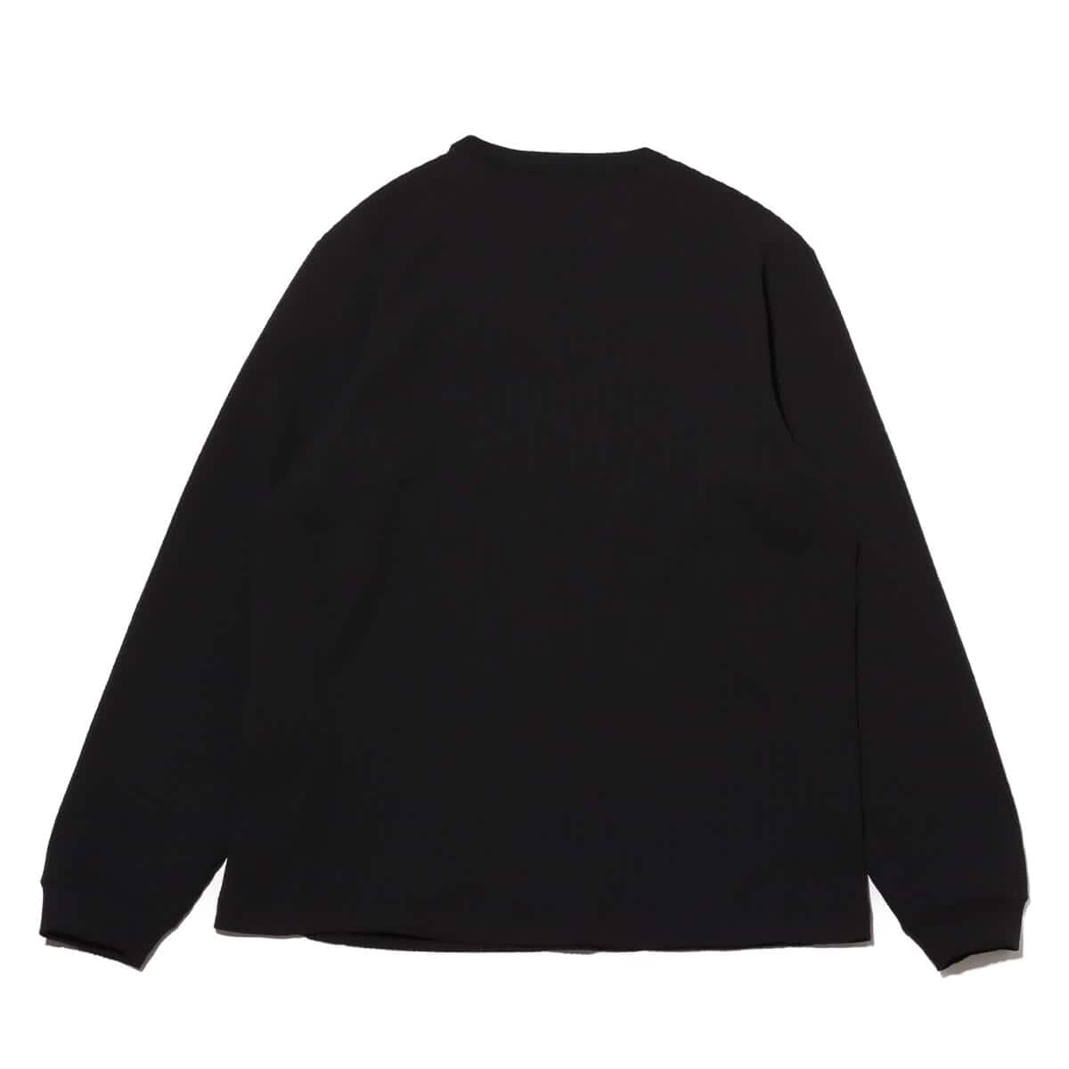 snow peak Dry Waffle Long Sleeve T-Shirt Black 24SP-Iの画像