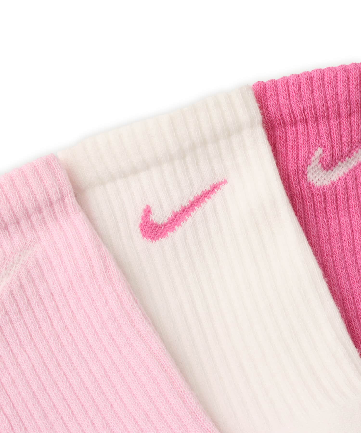 NIKE U NK EVERYDAY CSH CRW 3PR 132 PLAYFUL PINK(SAIL)/SAIL(PLAYFUL PINK)/PINK FOAM(SAIL)の画像