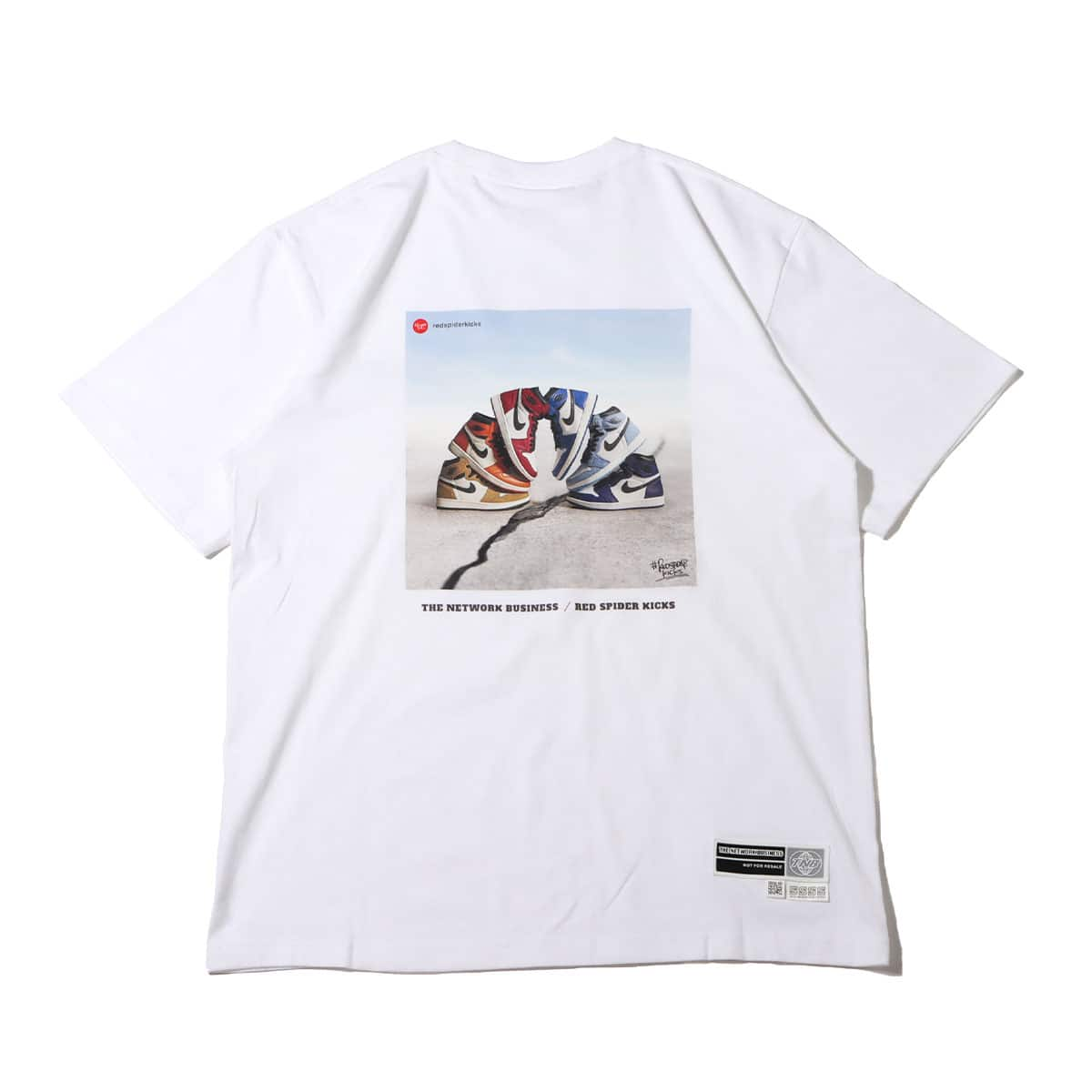 THE NETWORK BUSINESS x RED SPIDER KICKS SNEAKER ARCH TEE WHITE 22SU-I