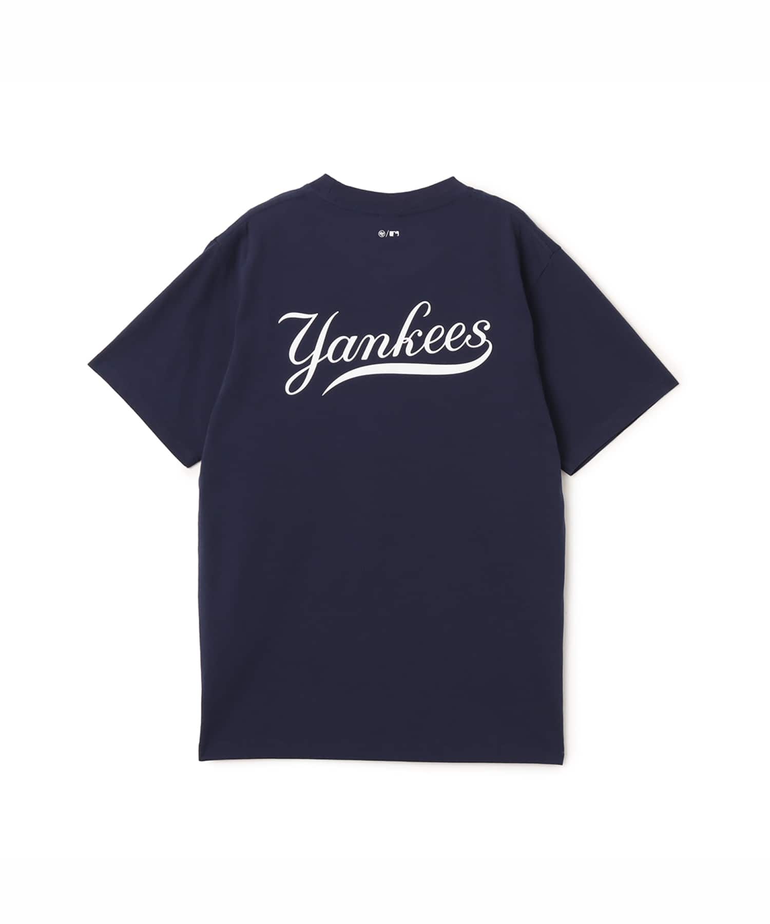 SPORTY＆RICH Yankees Curve T-Shirt Dark Navyの画像