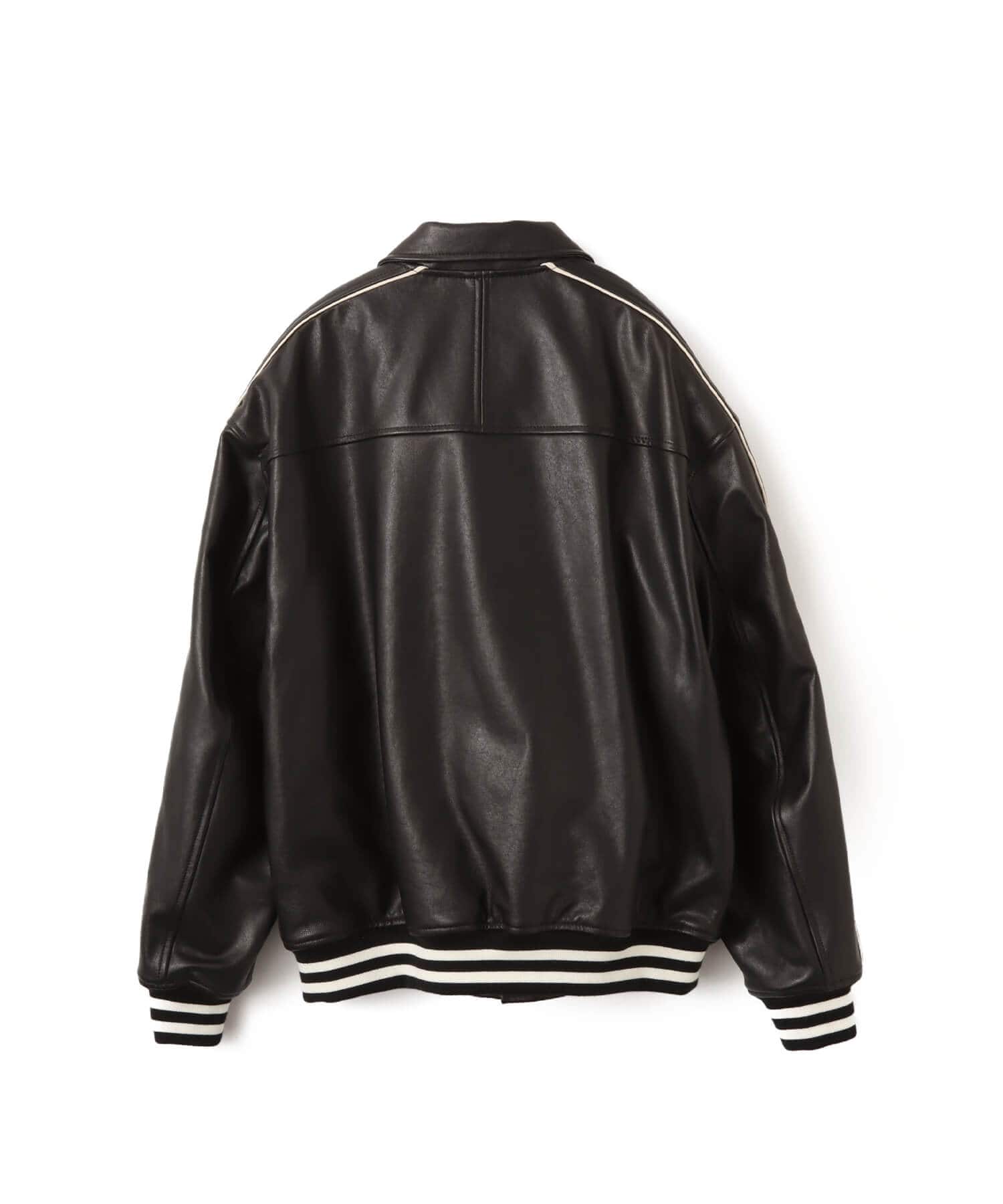 TOKYO 23 Leather Stadium Jacket BLACKの画像