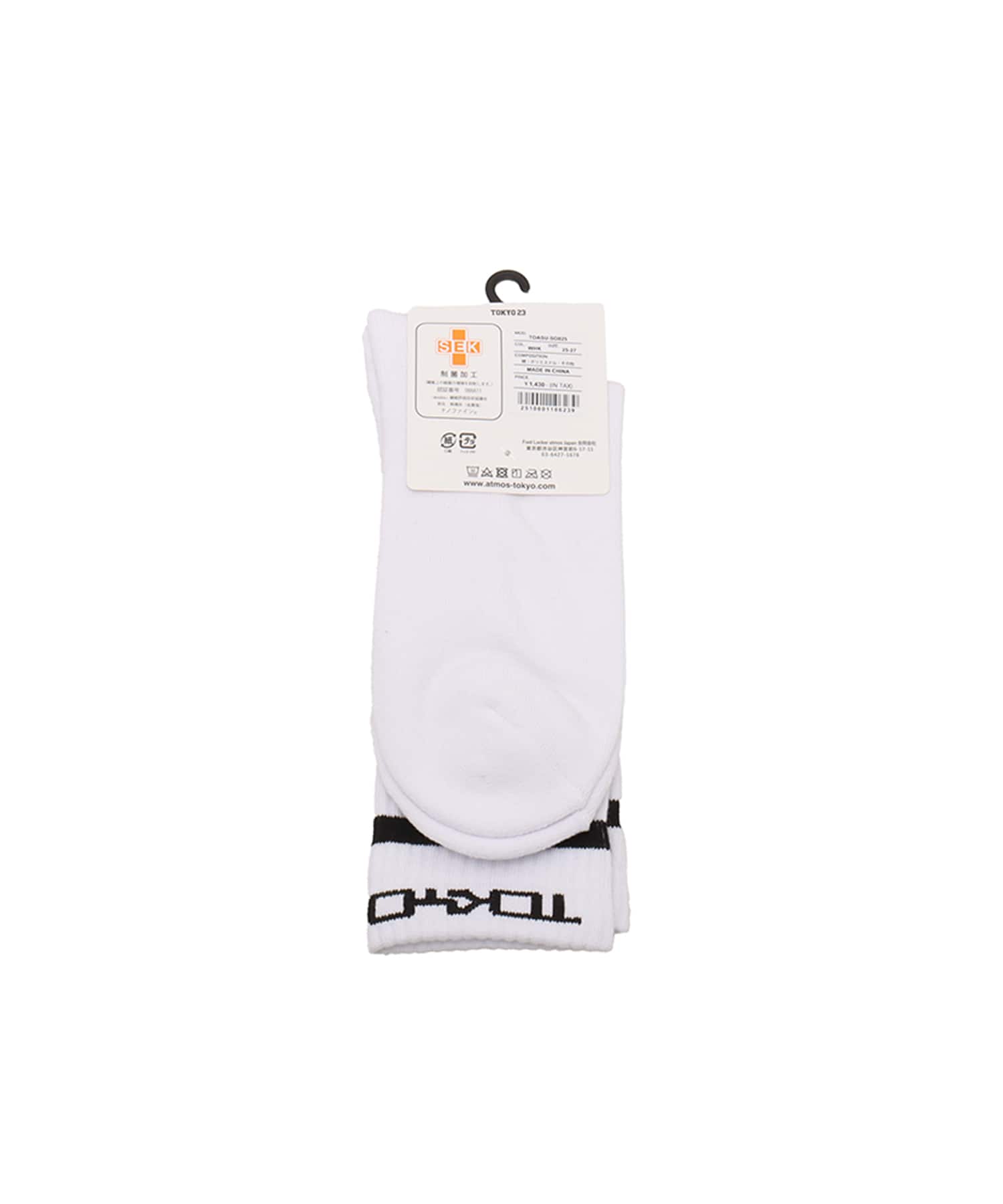 TOKYO 23 COLOR LINE SOCKS WHITE X BLACKの画像