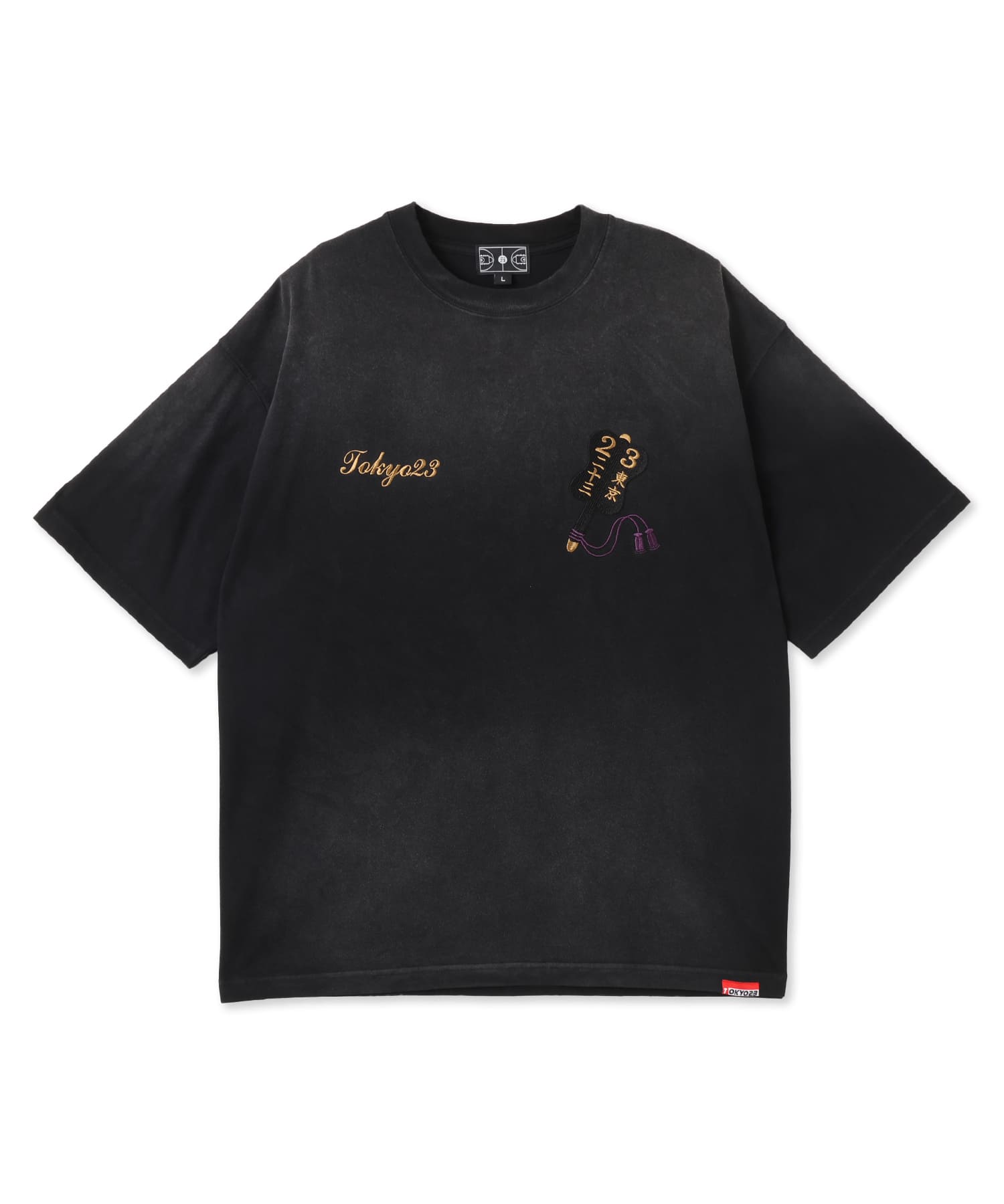 うめよ様限定 TOKYO 23 ”SUMOU” Motif Embroidery T-shirt BLACK（トウキョウ 23