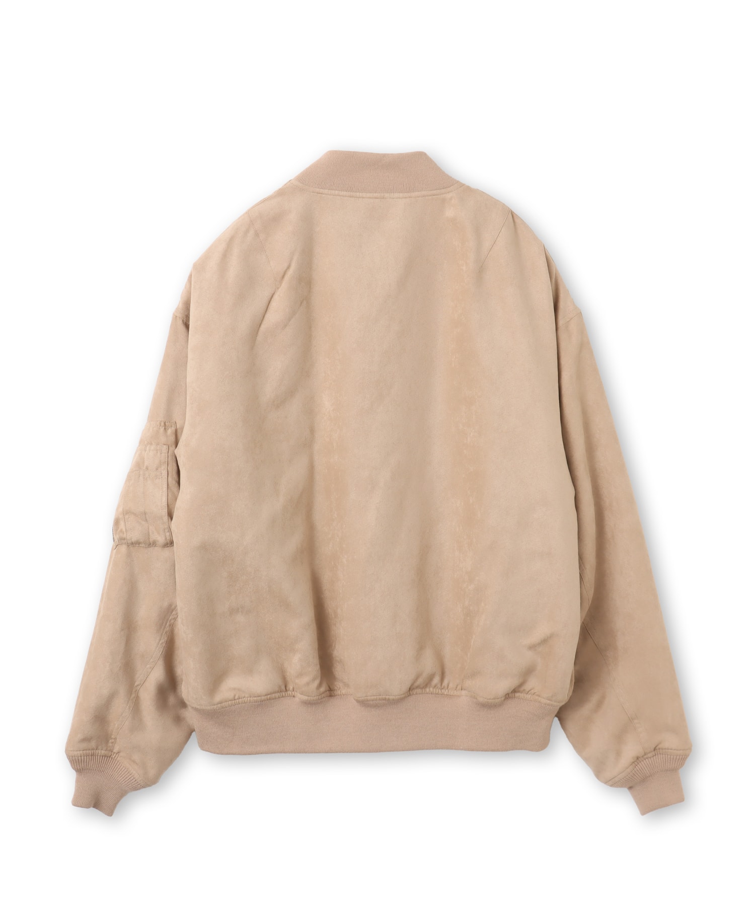TOKYO 23 Faux Suede Bomber Jacket BEIGEの画像