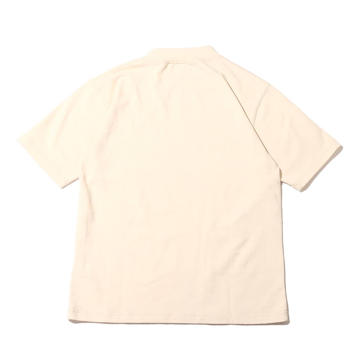 snow peak Recycled Cotton Heavy Mockneck Tshirt Ecru 23SP-Iの画像