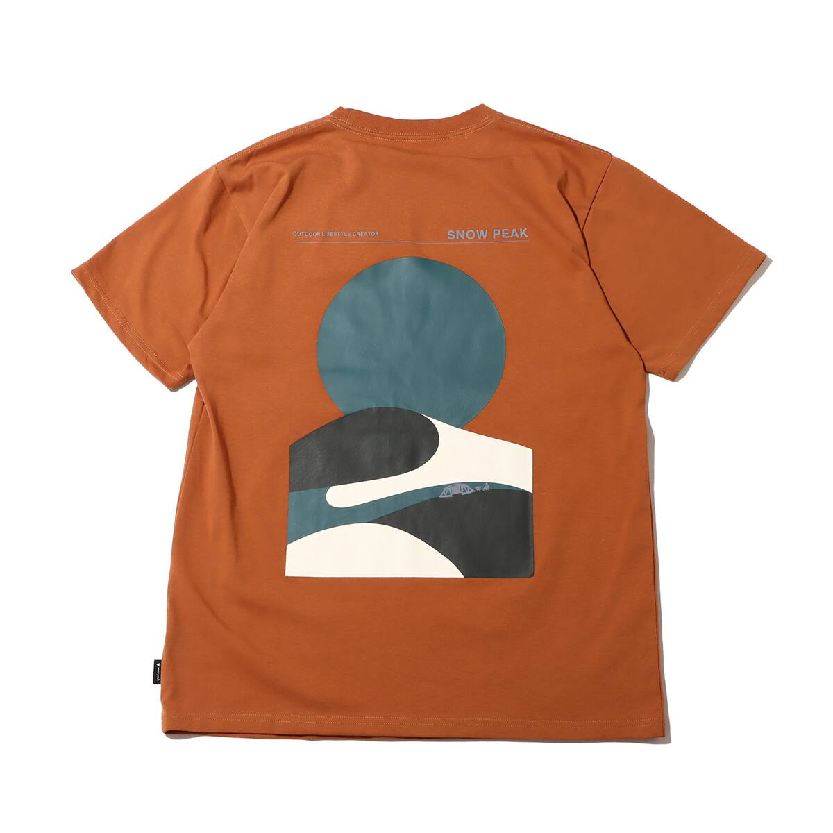 snow peak Relaxin' Fieldscape T shirt Brown 23SP-Iの画像