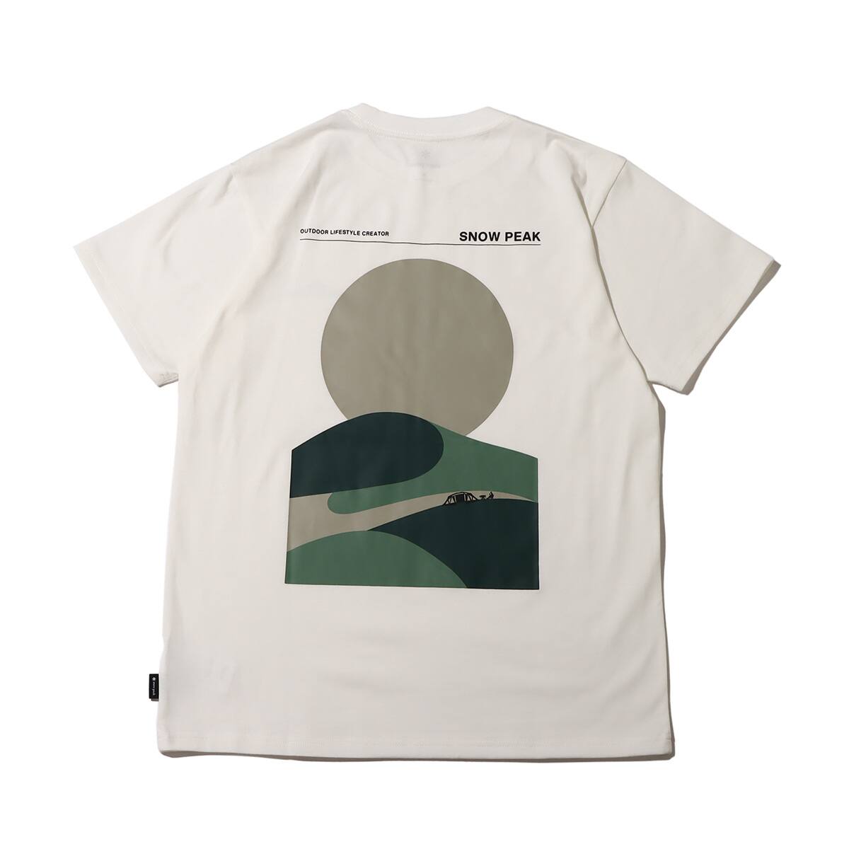snow peak Relaxin' Fieldscape T shirt White 23SP-Iの画像