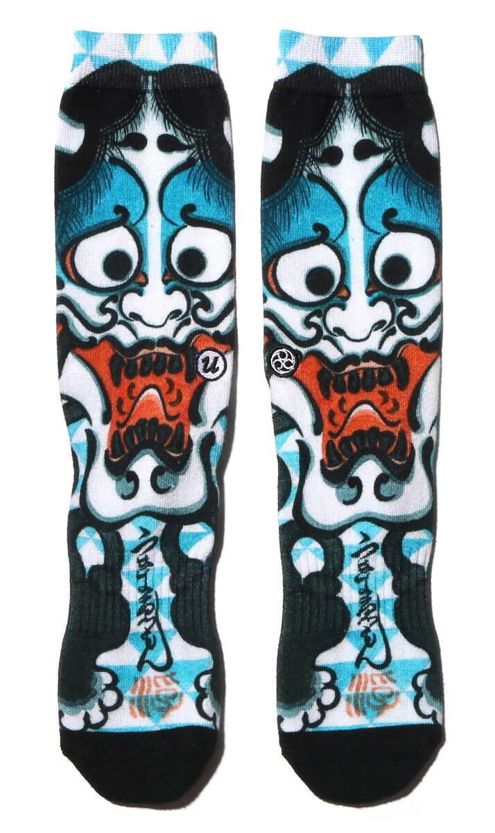 UBIQ“IREZUMI” SOCKS (Hannya)  Designed by Ukiyoemon BLACKの画像