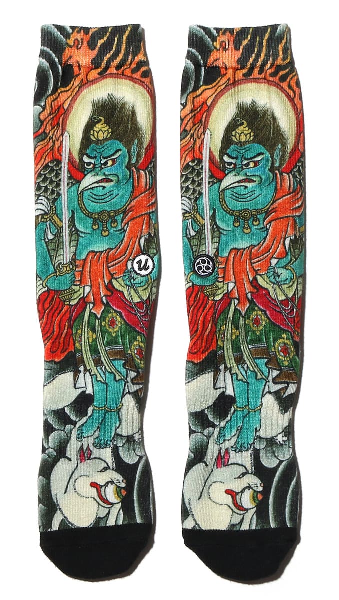 UBIQ“IREZUMI” SOCKS (Tengu)  Designed by Horitatsu BLACKの画像