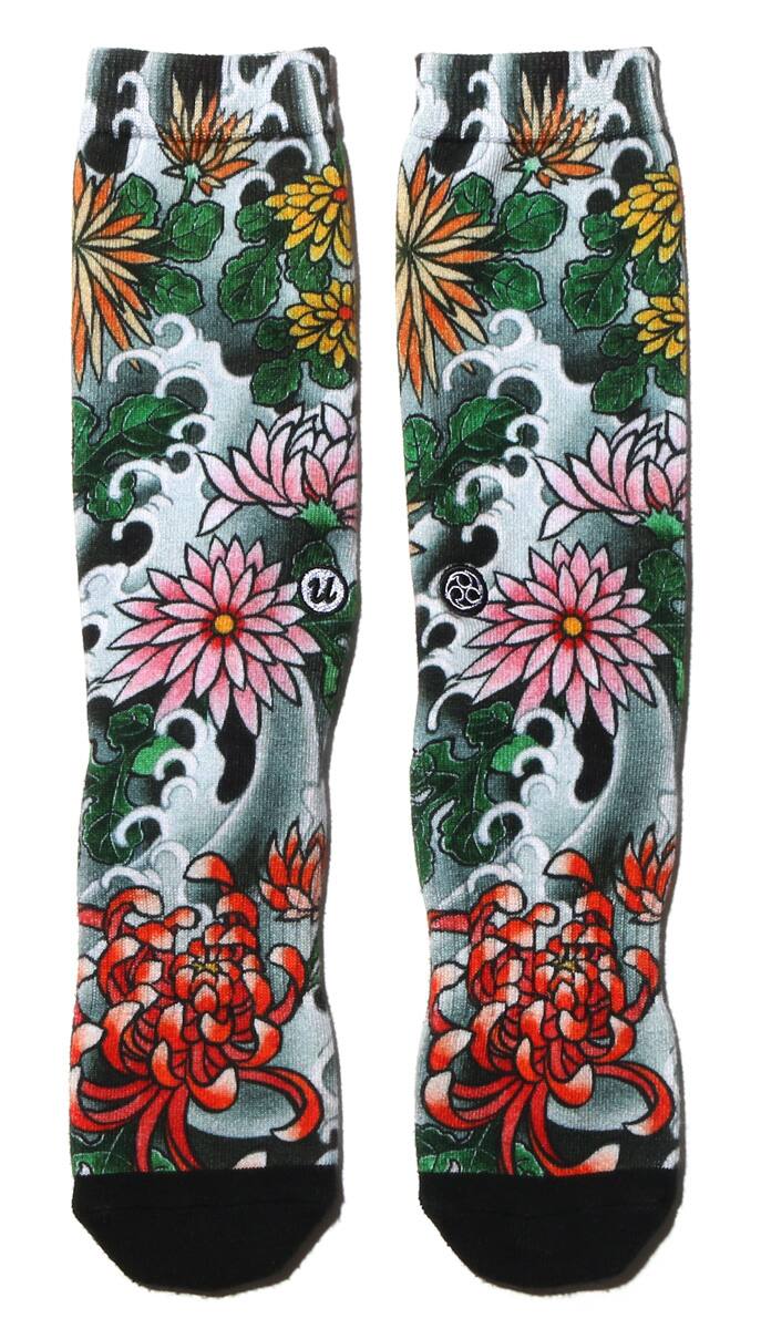 UBIQ“IREZUMI” SOCKS (Kiku) Designed by Horitatsu BLACKの画像