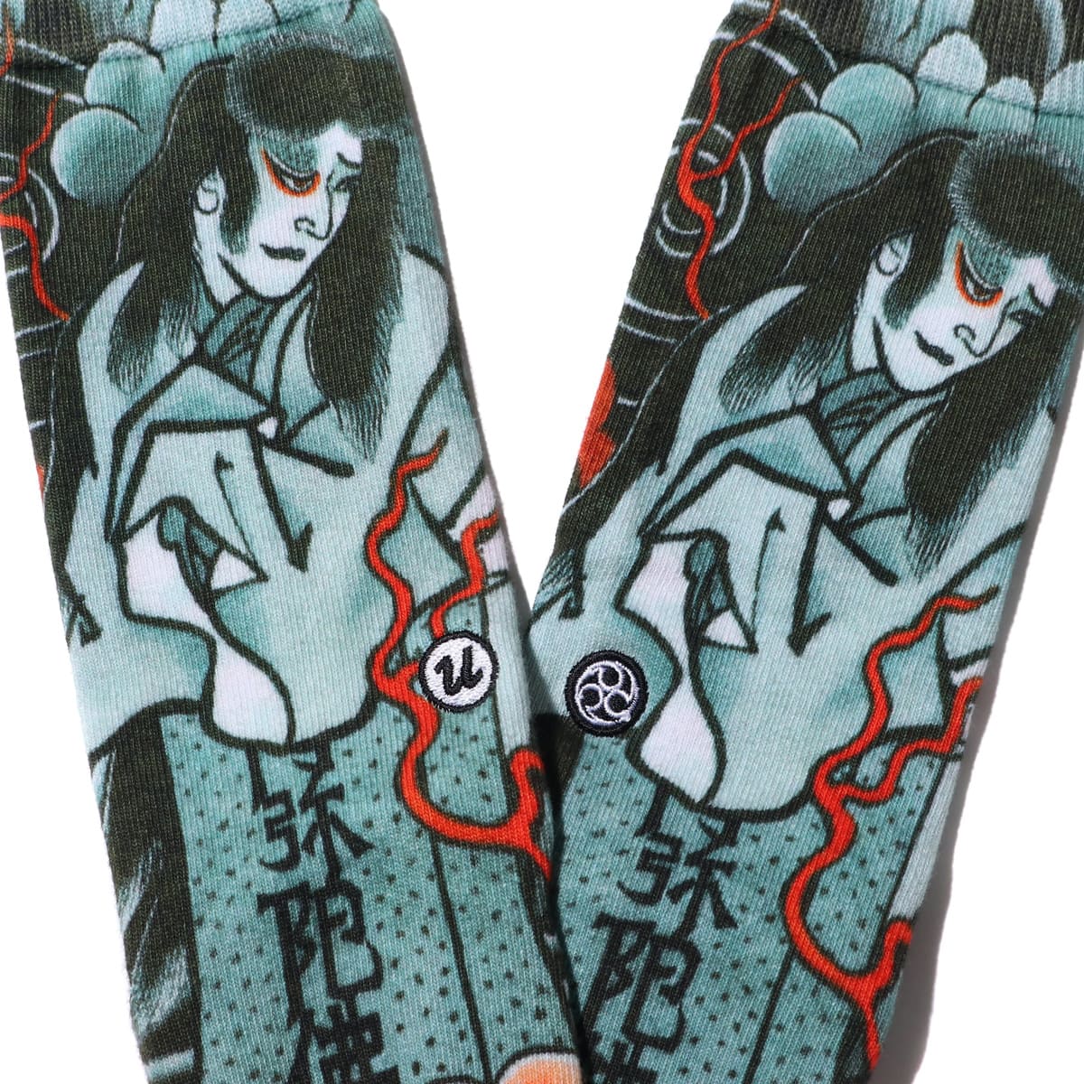 UBIQ“IREZUMI” SOCKS (Ghost and Skull) Designed by Horitatsu BLACKの画像