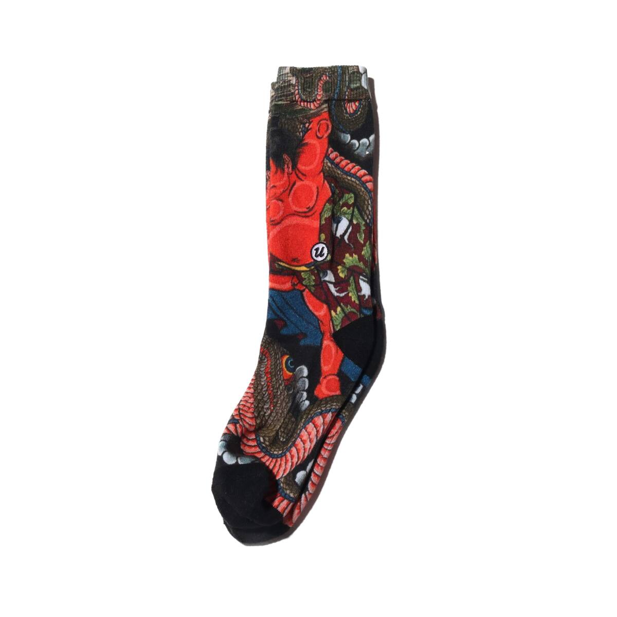 UBIQ “IREZUMI” SOCKS Bueimouyukagami Designed by Ukiyoemon BLACK 20SP-Iの画像