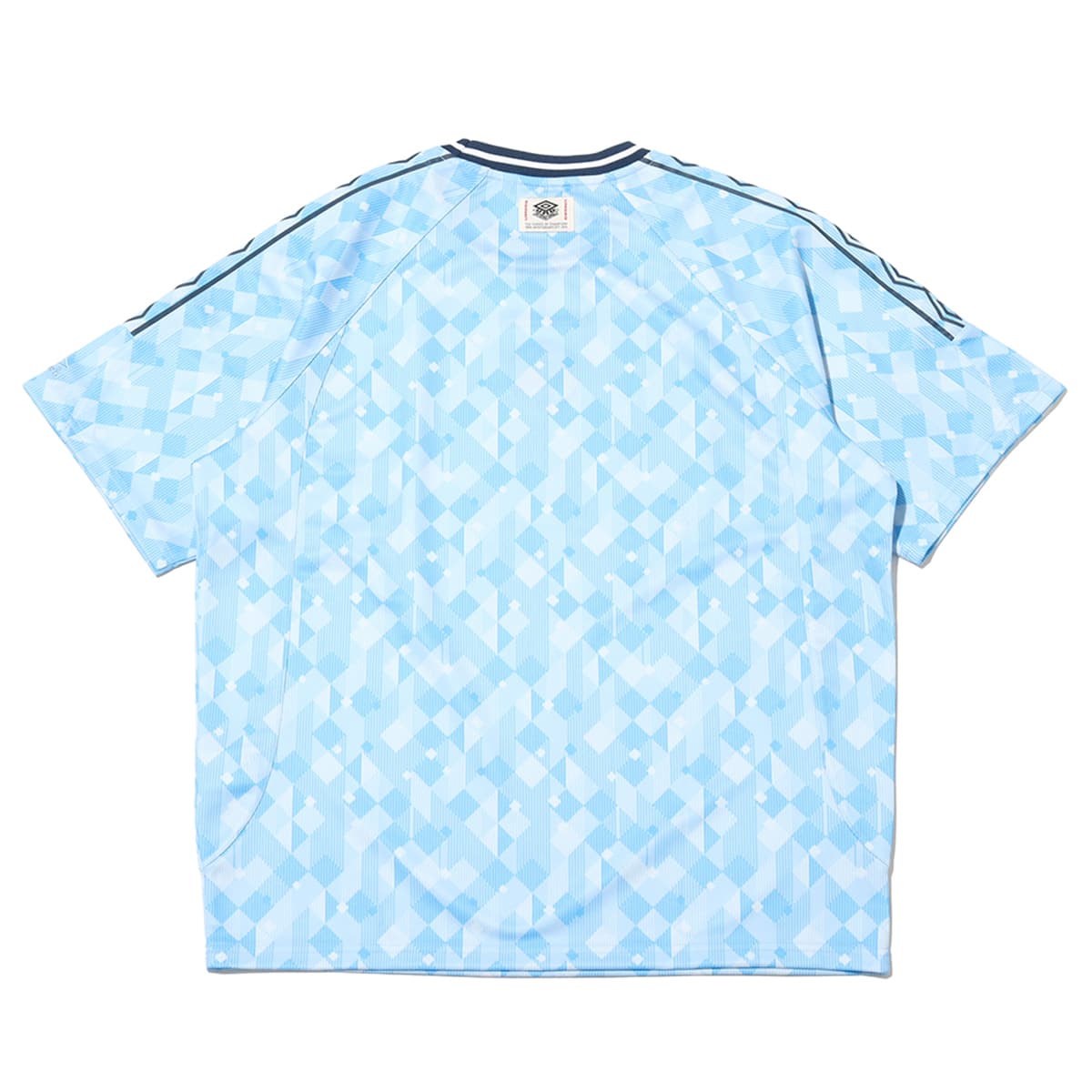 UMBRO SIDE TAPE CREW-NECK SHORT SLEEVE SHIRT BLUE の画像