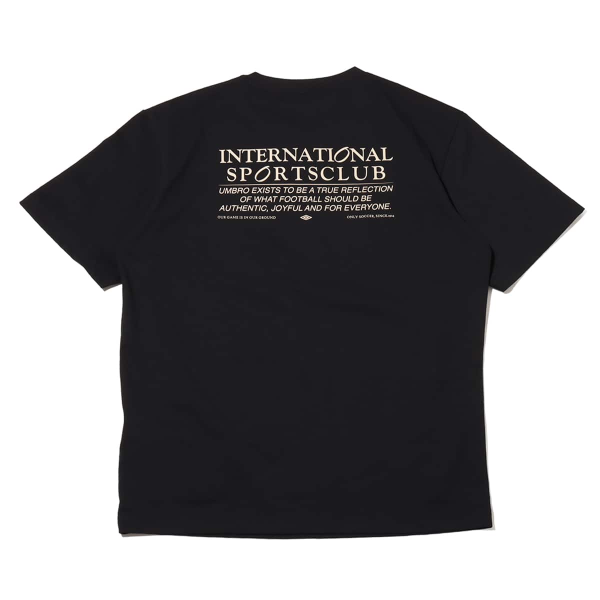 UMBRO BACK LETTERING SHORT SLEEVE SHIRT BLACK （アンブロ
