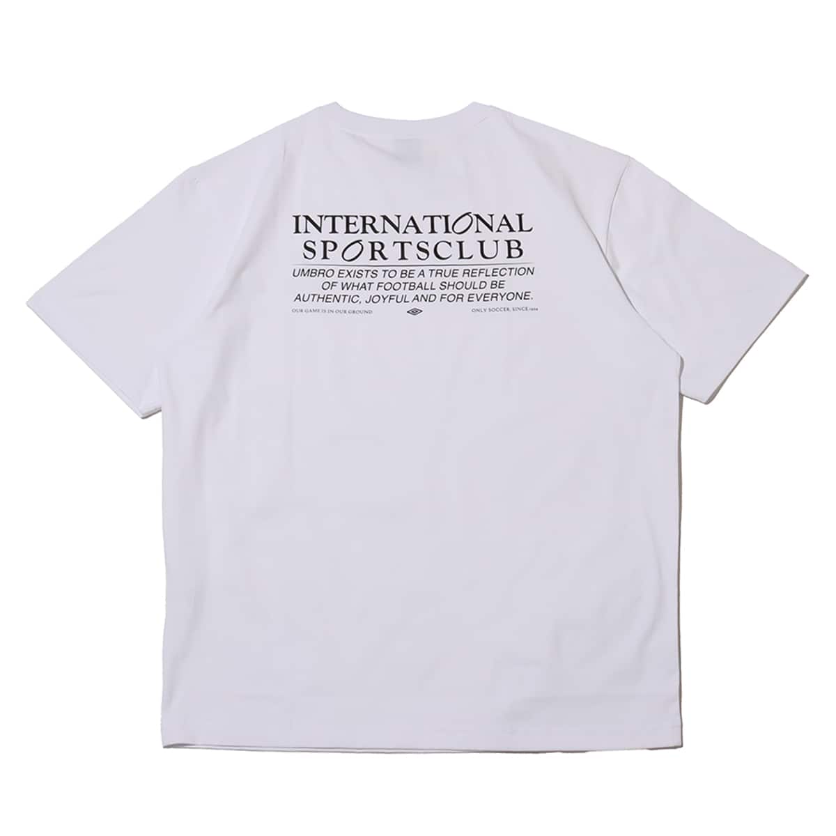 UMBRO BACK LETTERING SHORT SLEEVE SHIRT WHITE の画像