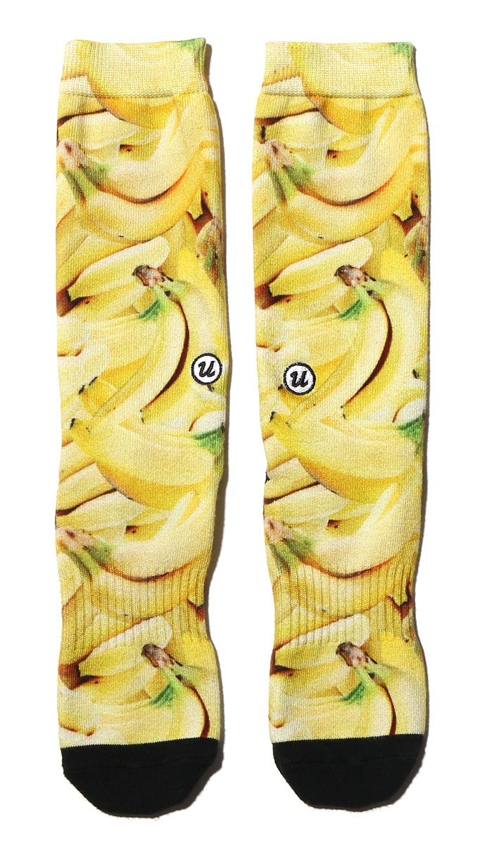 UBIQ SOCKS -Banana-  BLACKの画像