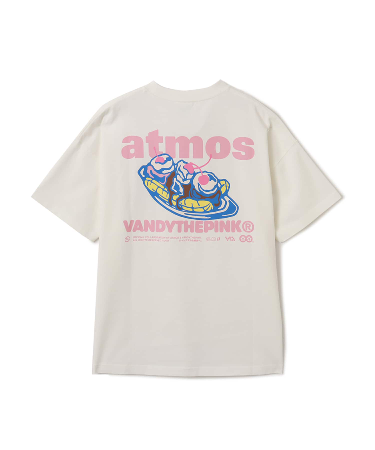 VANDYTHEPINK x ATMOS Banana Split Eye Logo Tee WHITEの画像