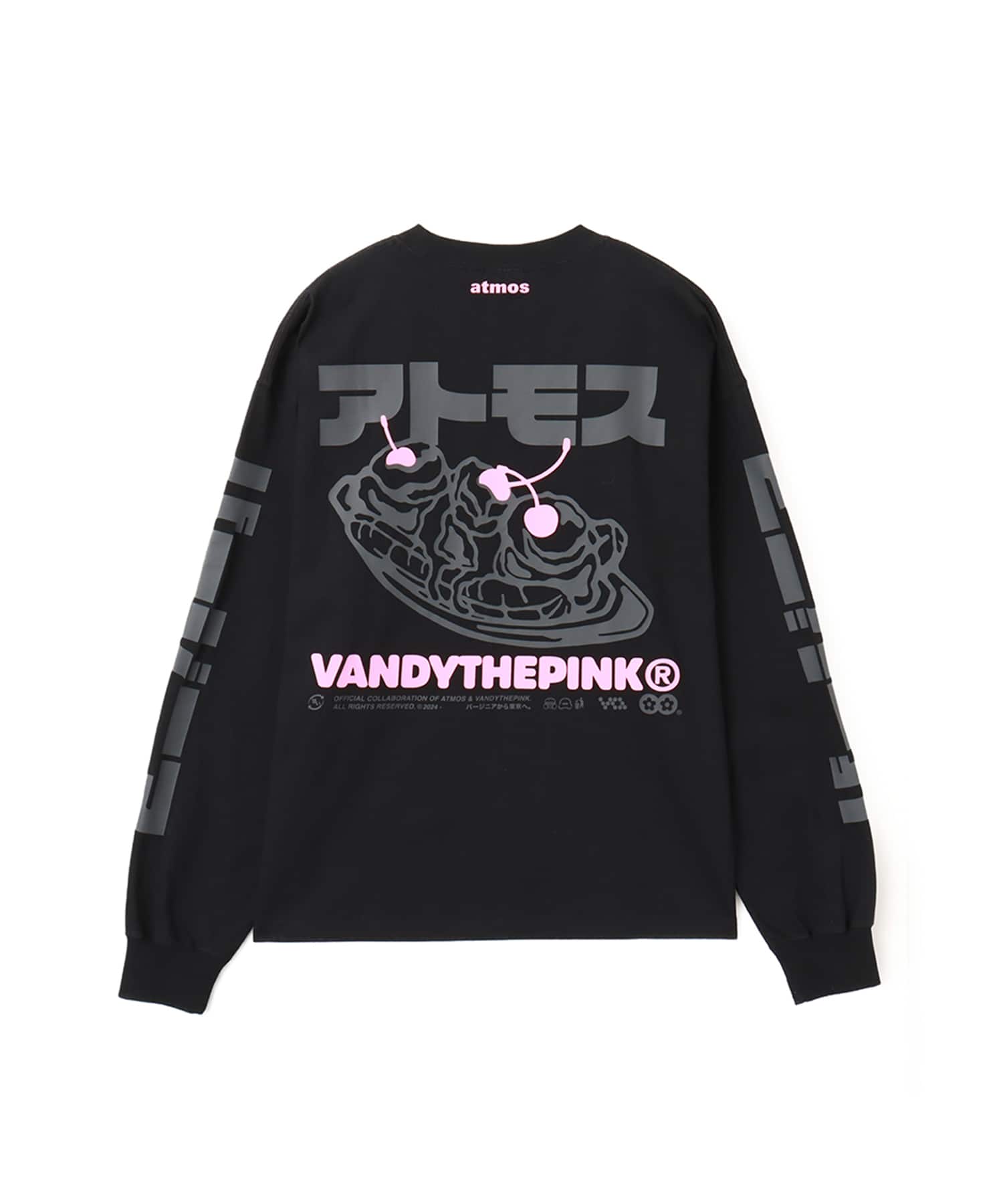 VANDYTHEPINK x ATMOS Japanese Logo L/S Tee BLACKの画像
