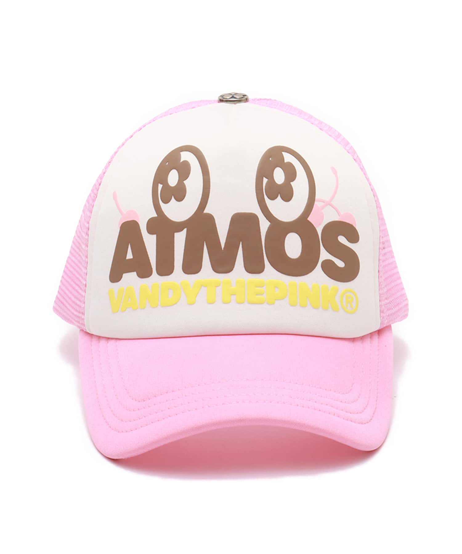 VANDYTHEPINK x ATMOS Cherry Trucker Mesh Cap PINKの画像