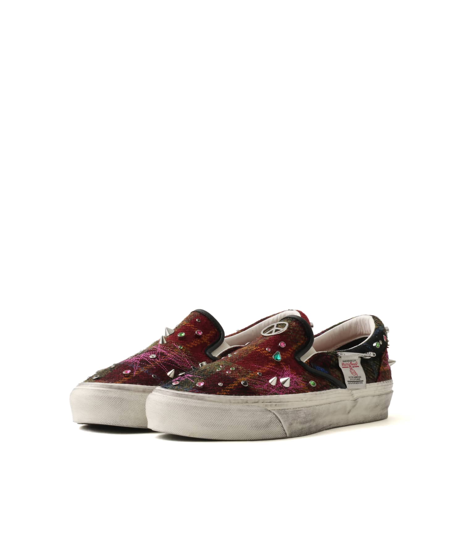 VANS LX Classic Slip-On 98 Harris Tweed NAVY/MULTIの画像