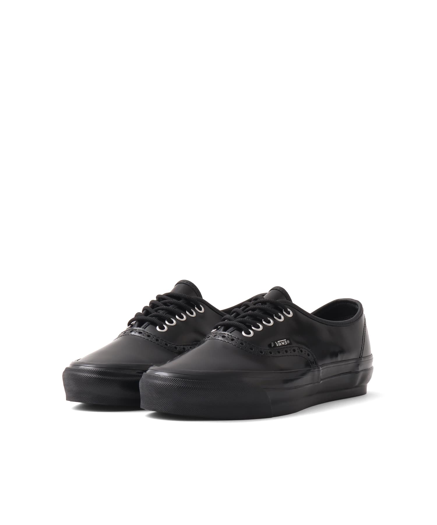 VANS OTW Authentic 44 Siped Vibram Gloss Leather Brogue BLACK/BLACKの画像