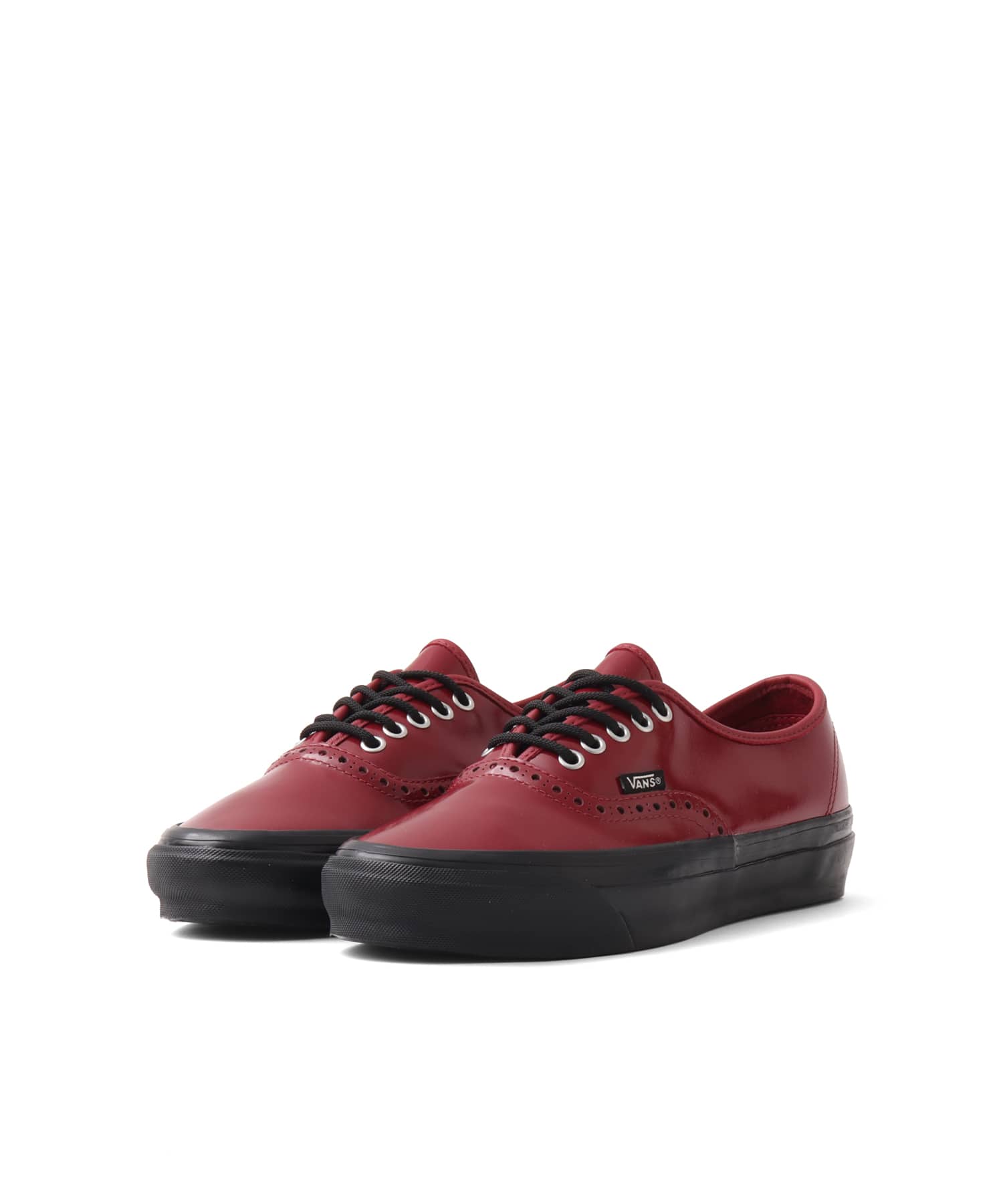 VANS OTW Authentic 44 Siped Vibram Gloss Leather Brogue Bordeaux/Blackの画像