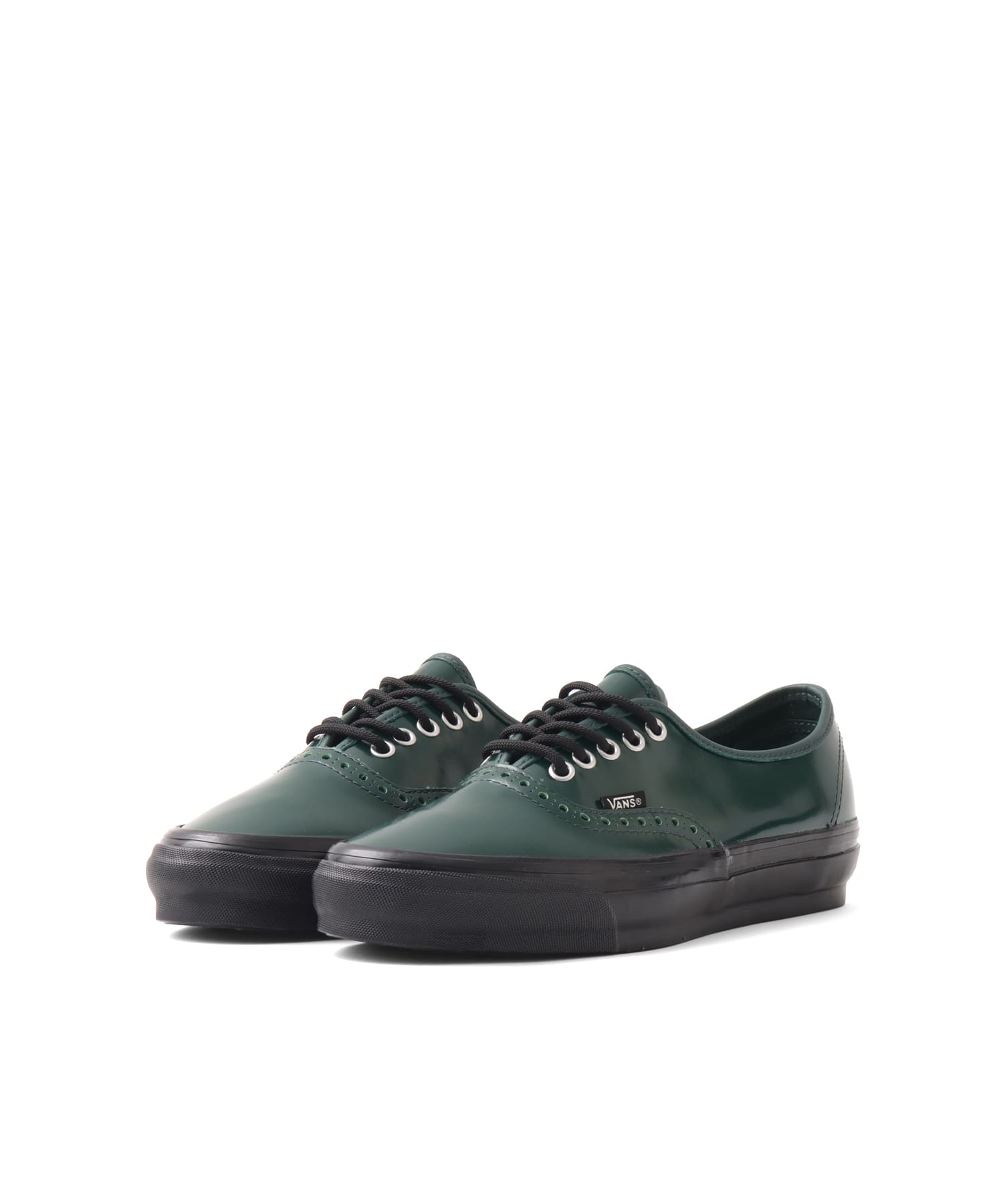 VANS OTW Authentic 44 Siped Vibram Gloss Leather Brogue Emerald/Blackの画像