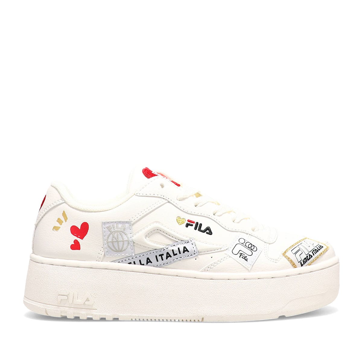 FILA FX-115 HEART COLLAGE BRIGHT WHITE/FILA RED/PINK 22FW-I