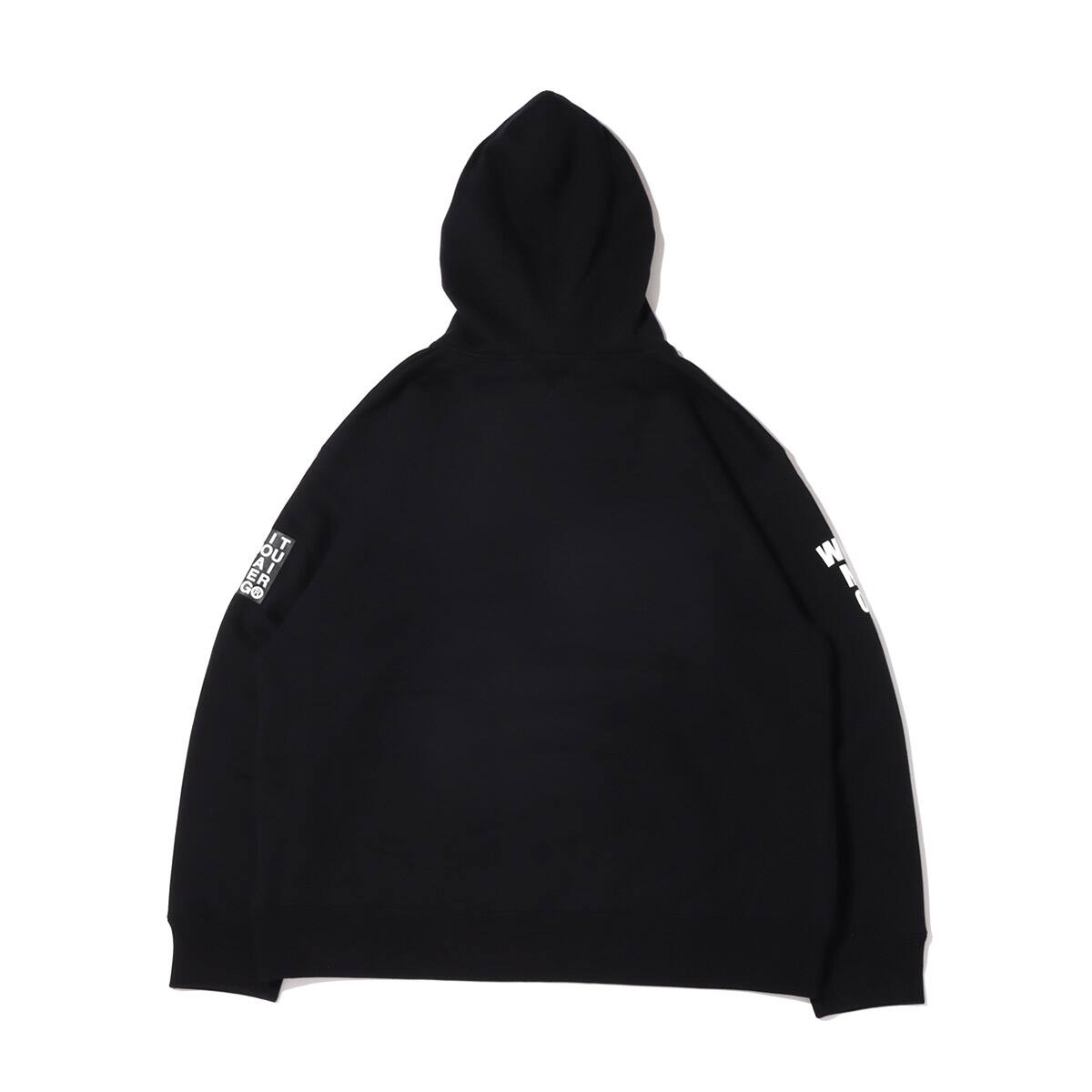 WHITE MOUNTAINEERING WM LOGO RANDAM PRINTED HOODIE BLACK 21FA-Iの画像
