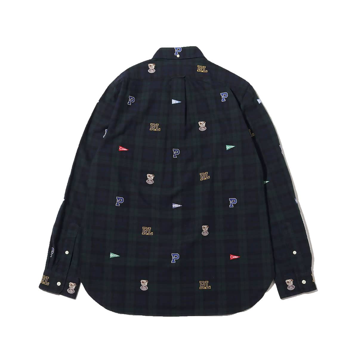 POLO RALPH LAUREN 3BDBLKPKTAOE-LONG SLEEVE-SPORT SHIRT GREEN MULTI 18HO-Iの画像