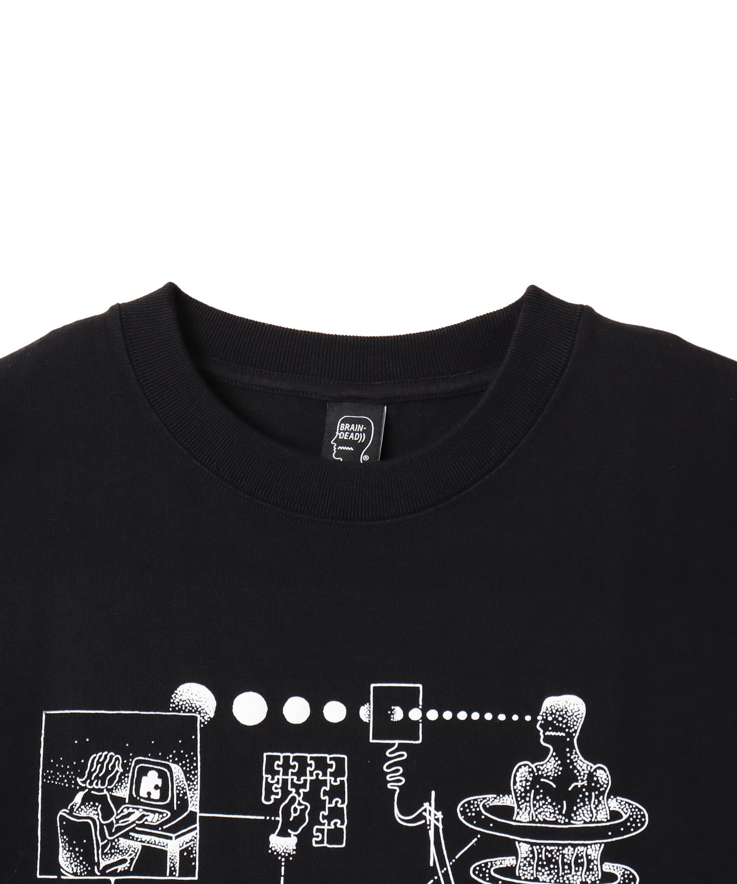 BRAIN DEAD MIND PUZZLE T-SHIRT BLACK（ブレイン デッド