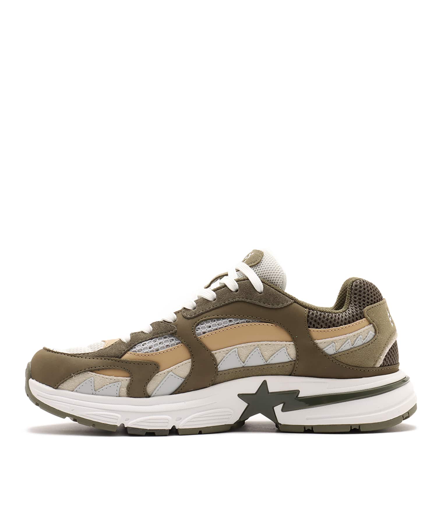 A BATHING APE SHARK STA #2 OLIVEDRABの画像