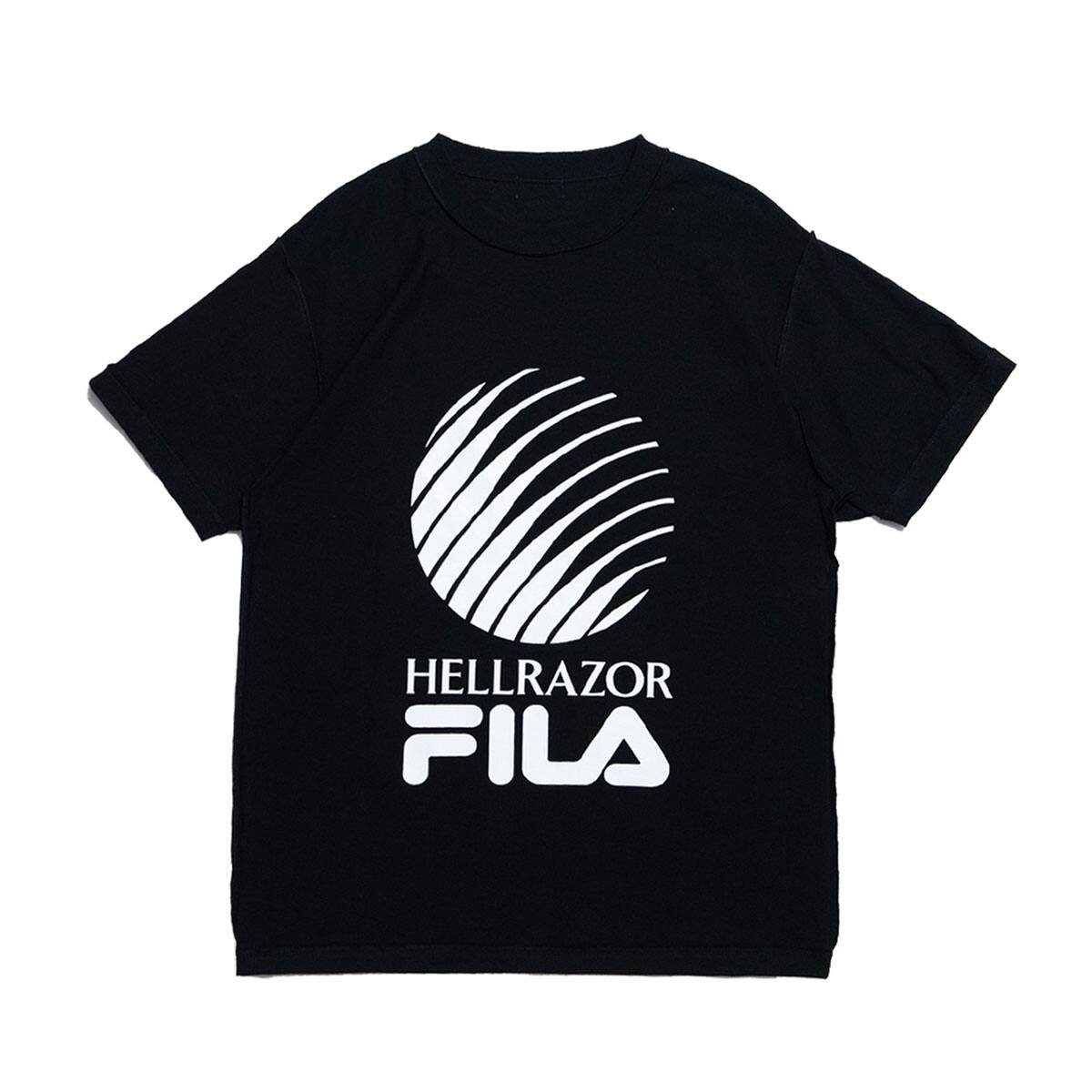 FILA HELLRAZOR TRADEMARK LOGO INSIDEOUT T-SHIRT BLACK 23SS-S