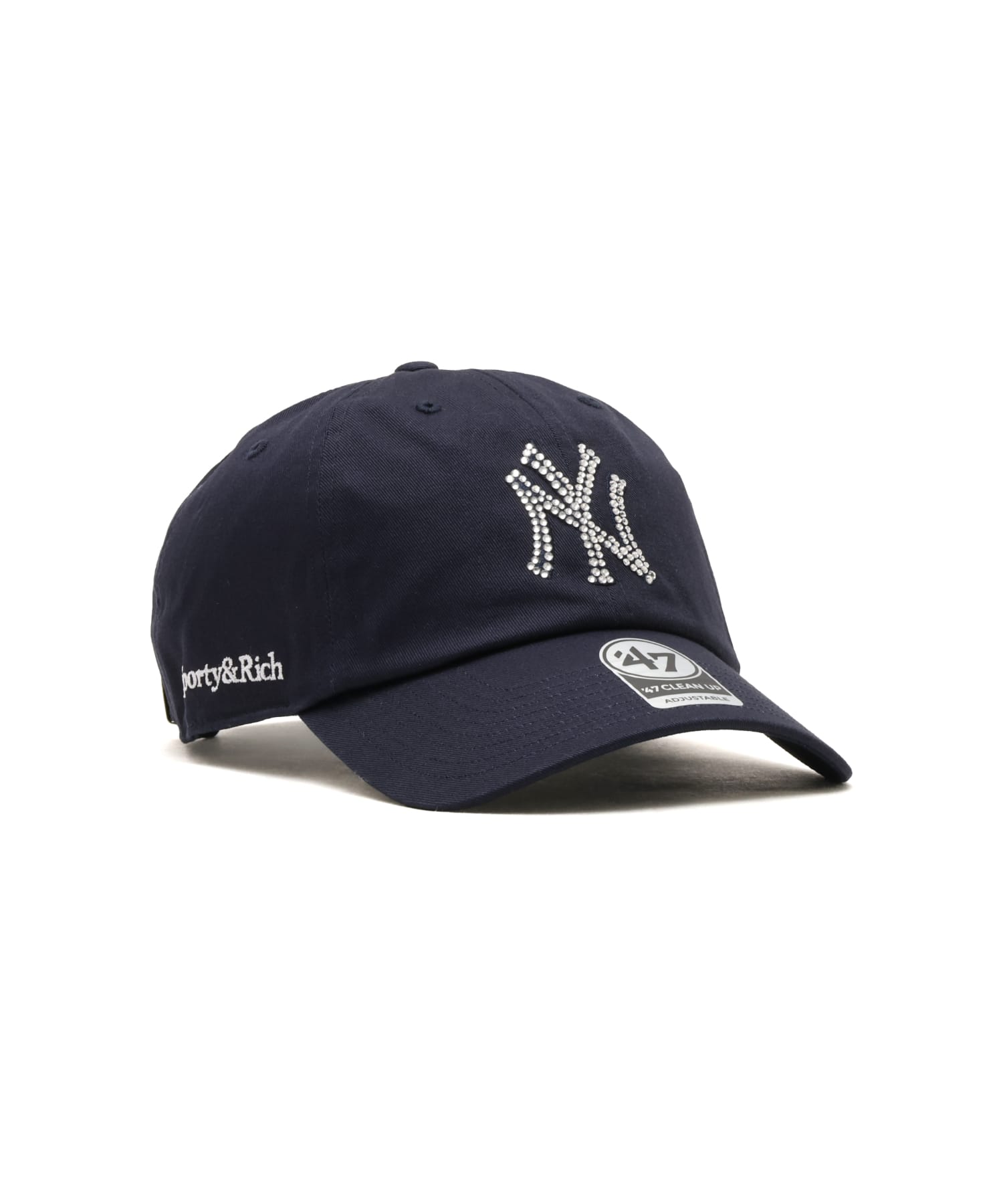 SPORTY＆RICH Yankees Krystal Hat Dark Navy/Whiteの画像