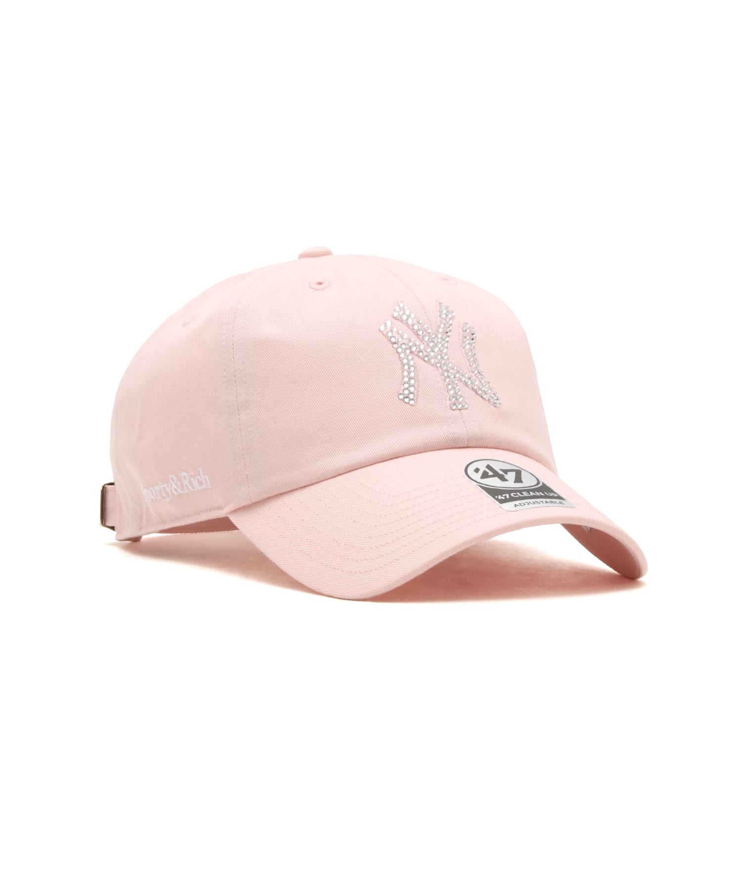 SPORTY＆RICH Yankees Krystal Hat Candy/Whiteの画像