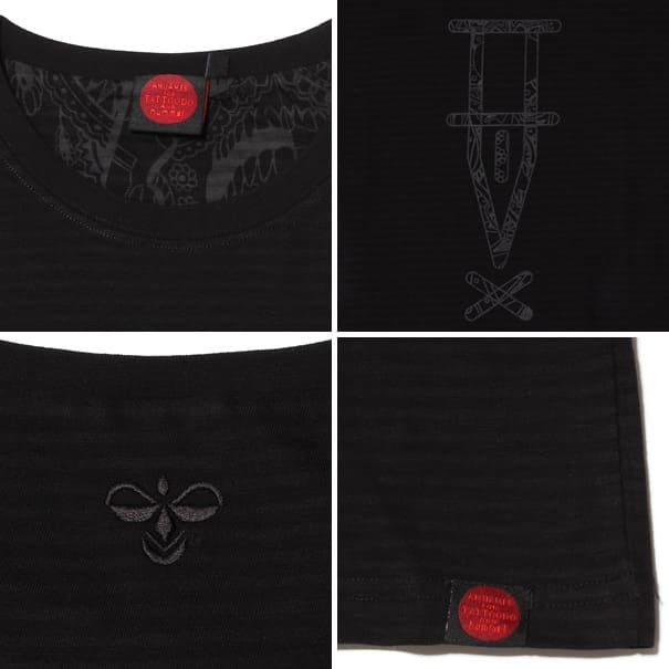 AMI JAMES for TATTOODO and HUMMEL IDAN SS TEE  BLACKの画像