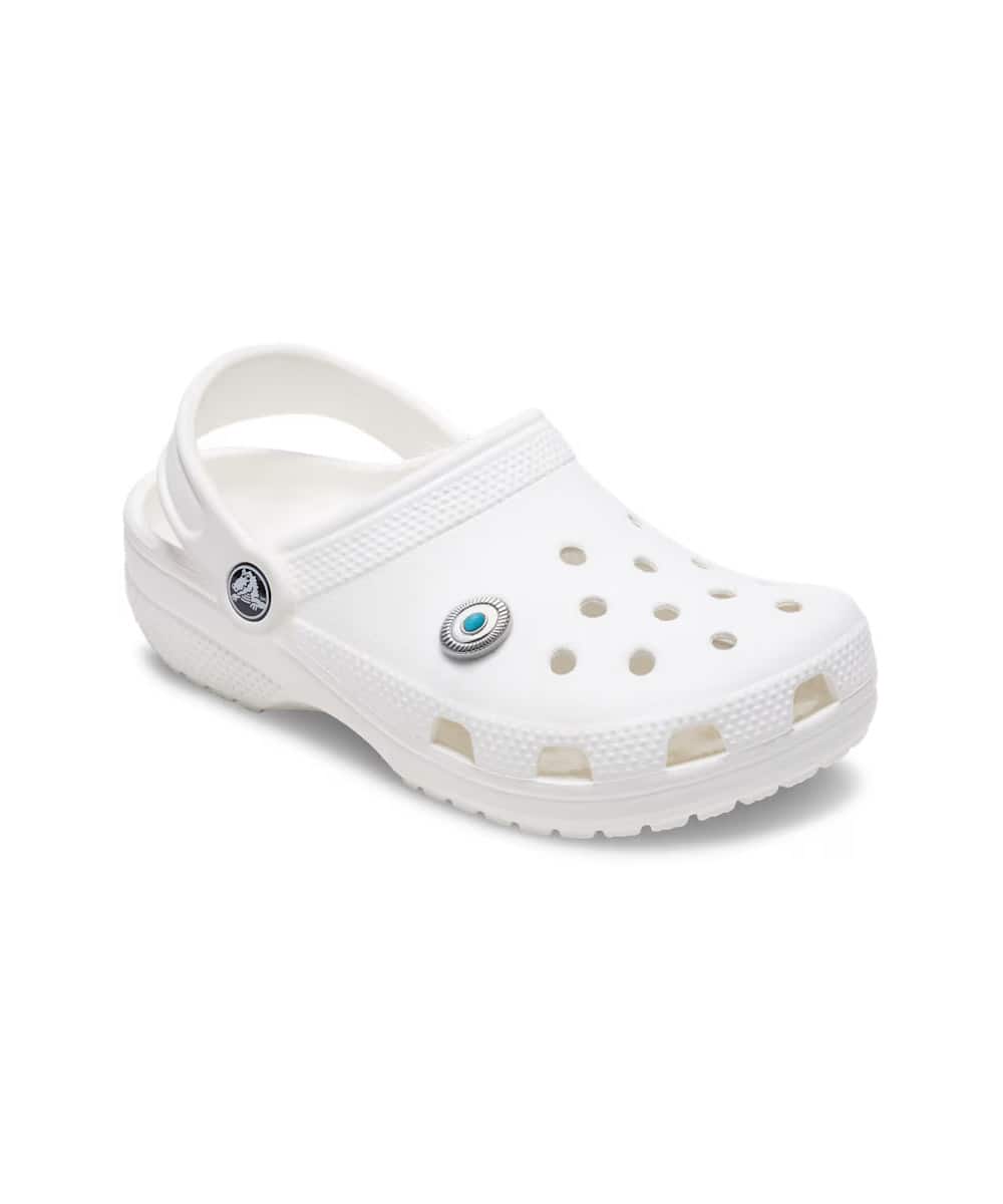 crocs Silver Turquoise Emblemの画像