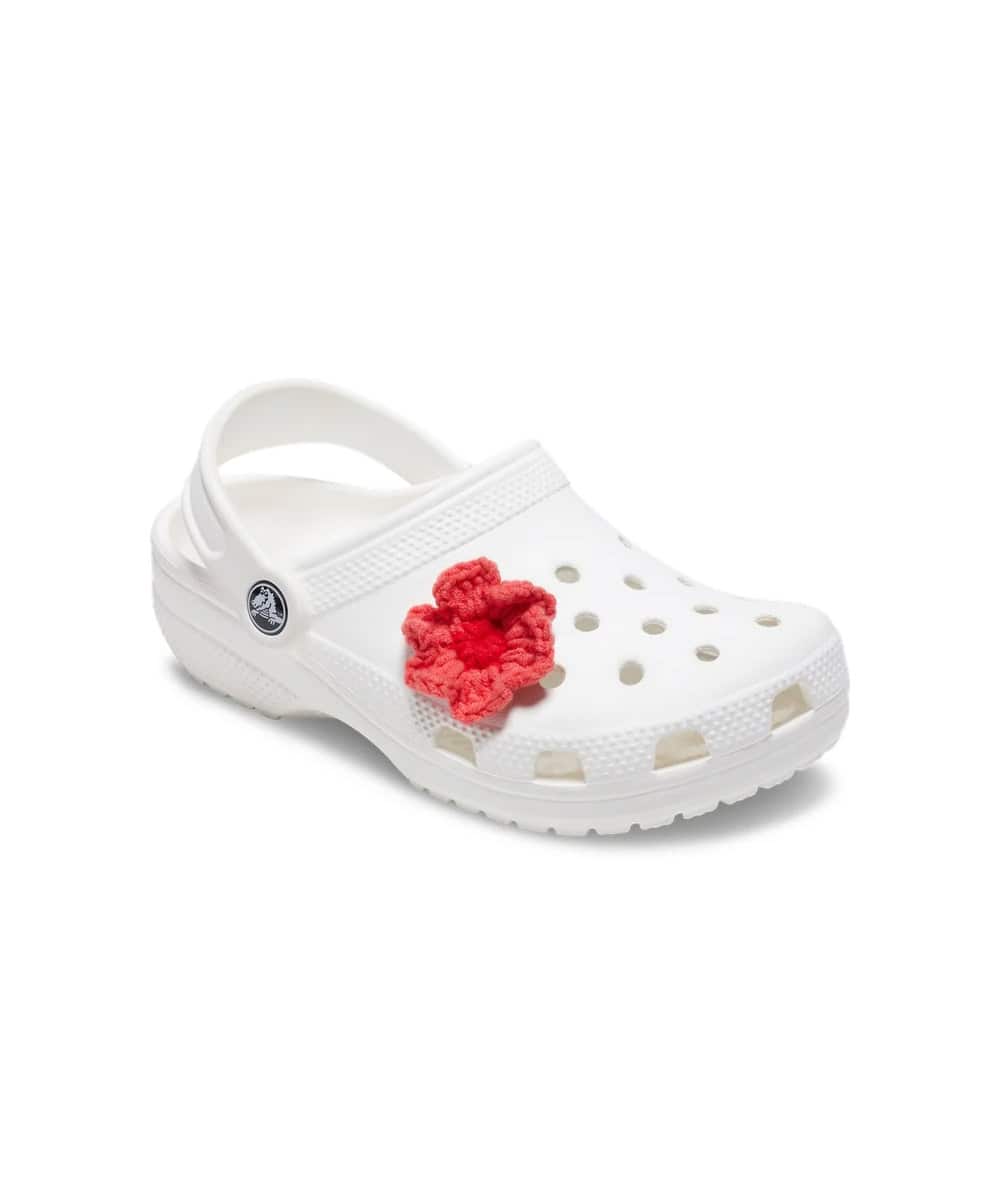 crocs Pink Crochet Flowerの画像