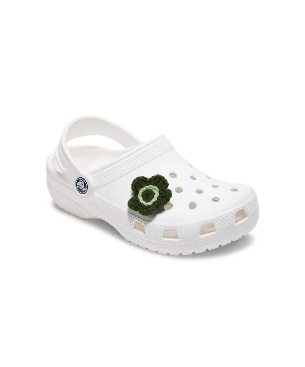 crocs Green Crochet Flowerの画像