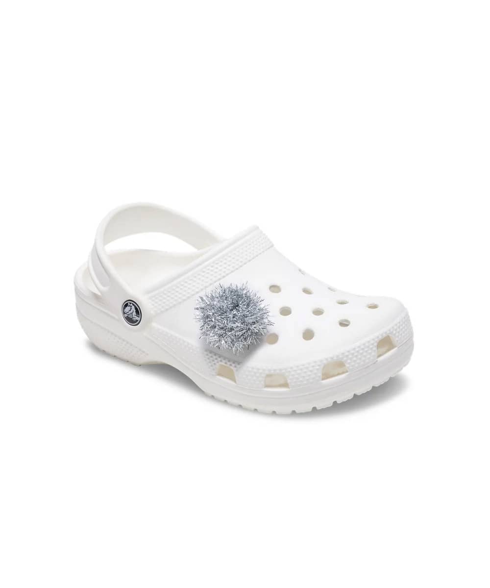 crocs Silver Tinsel Pomの画像