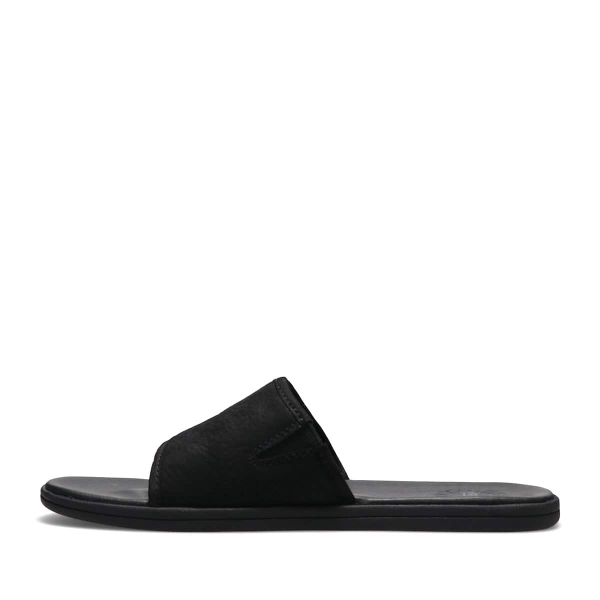 UGG M SEASIDE SLIDE BLACK LEATHERの画像